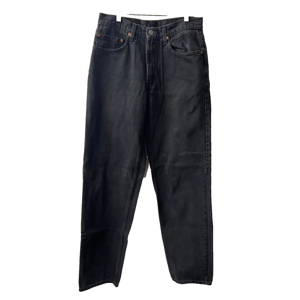 Levis 550 Jeans Mens 30 x 33 Measured Black Relaxed Fit 100% Cotton Straight Leg